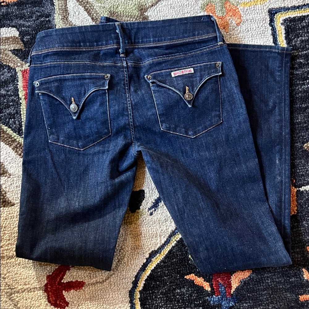Hudson Collin Flap Skinny Jeans Dark Blue Women's Denim